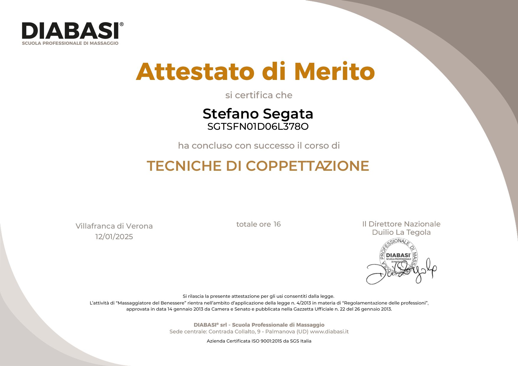 Attestato Stefano Segata 4